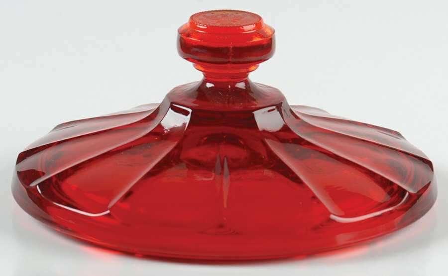 Coin Glass Ruby Lid for Candy Box by Fostoria-1