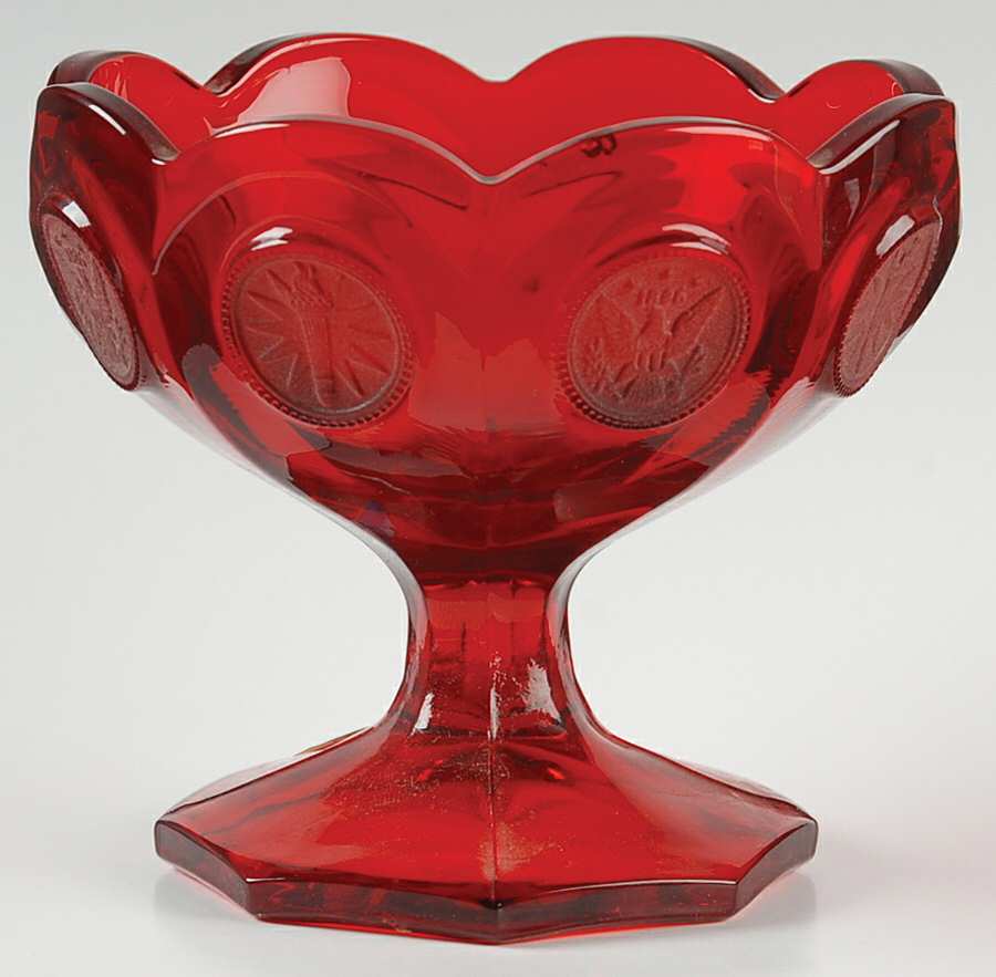Coin Glass Ruby Open Jam/Jelly by Fostoria-1