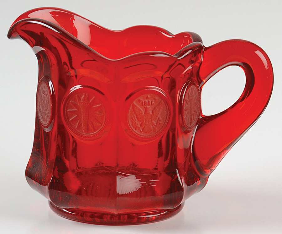 Coin Glass Ruby Creamer by Fostoria-1
