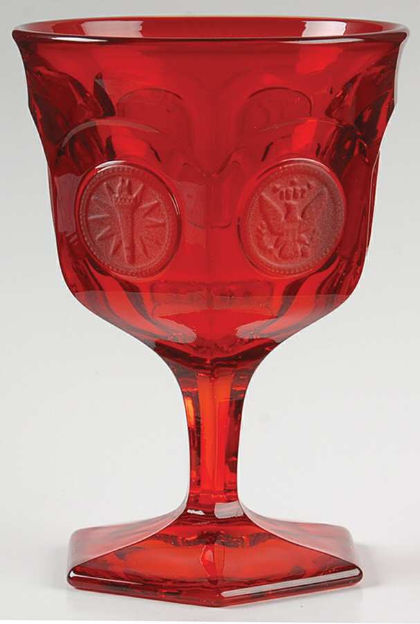 Coin Glass Ruby Champagne/Tall Sherbet by Fostoria-1