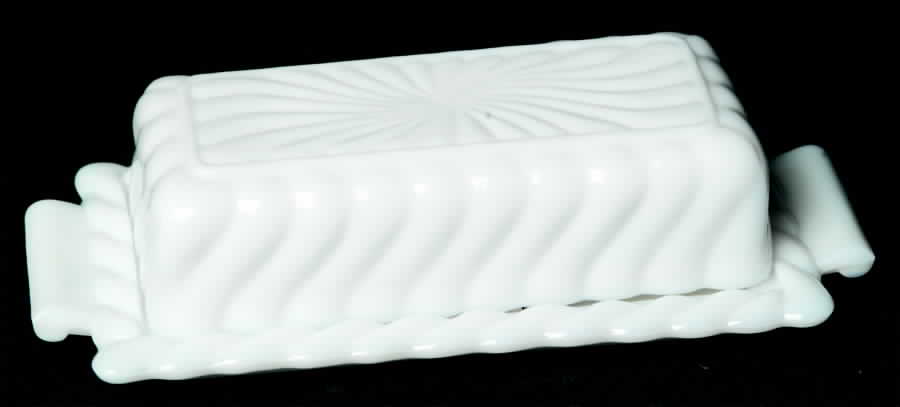 Colony Milk Glass 1/4 Pound Covered Butter by Fostoria-1