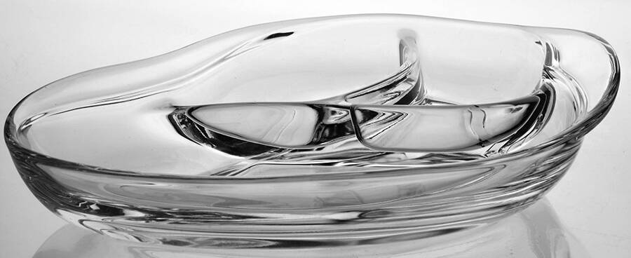 Contour Clear 10" Crescent Shape 3 Part Relish by Fostoria-1