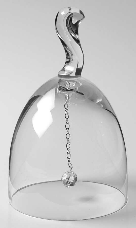 Contour Clear Bell Made From Goblet by Fostoria-1