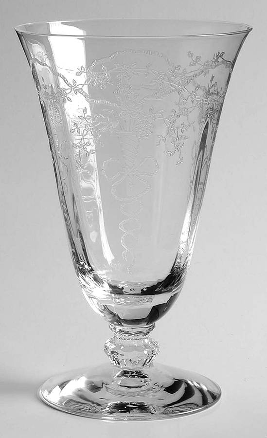 Corsage Clear 8 Oz Footed Tumbler by Fostoria-1