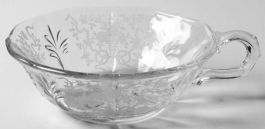 Corsage Clear 1 Handle  Flared Nappy (Baroque Shape) by Fostoria-1