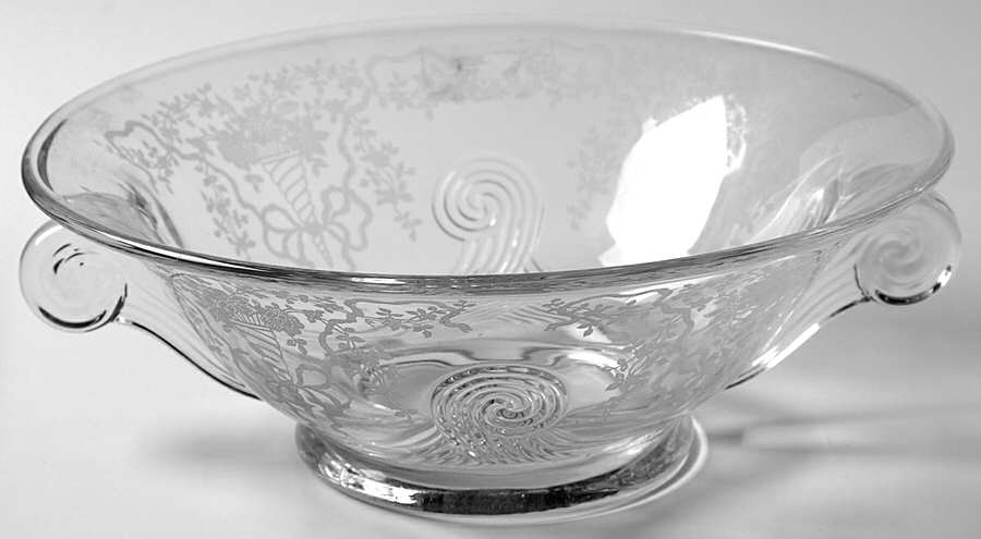 Corsage Clear Handled Bowl by Fostoria-1