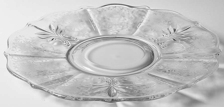 Corsage Clear Cracker Plate (Baroque Shape) by Fostoria-1