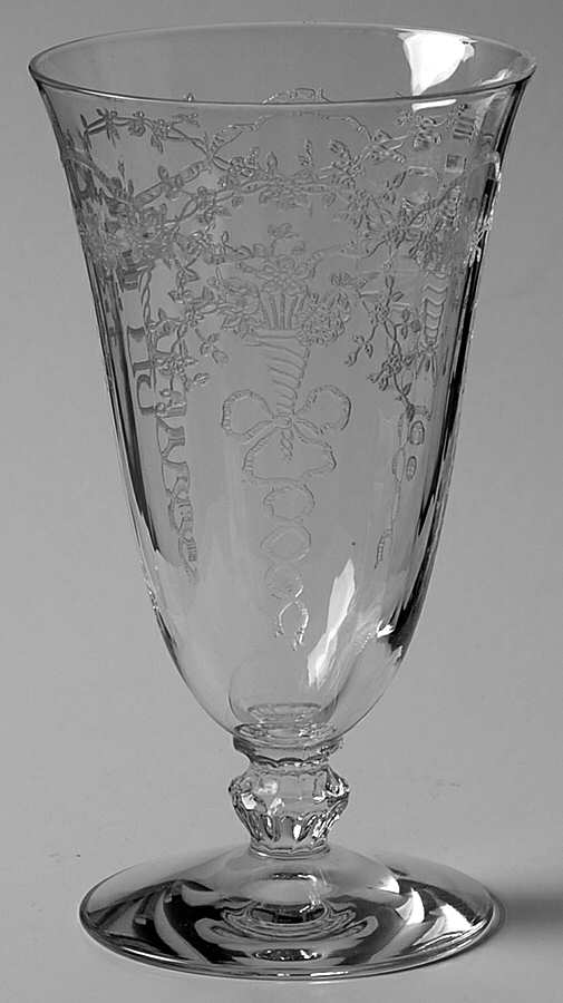 Corsage Clear 6 Oz Footed Tumbler by Fostoria-1