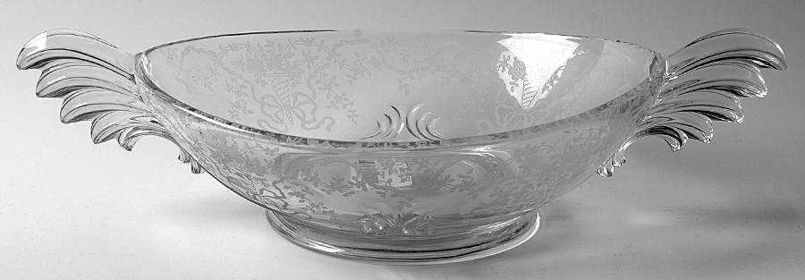 Corsage Clear 10" Handled Bowl (2484 Shaoe) by Fostoria-1