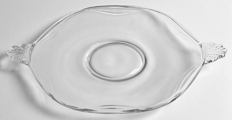 Coronet Clear Handled Cake Plate by Fostoria-1