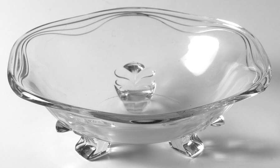 Coronet Clear Footed Bon Bon by Fostoria-1