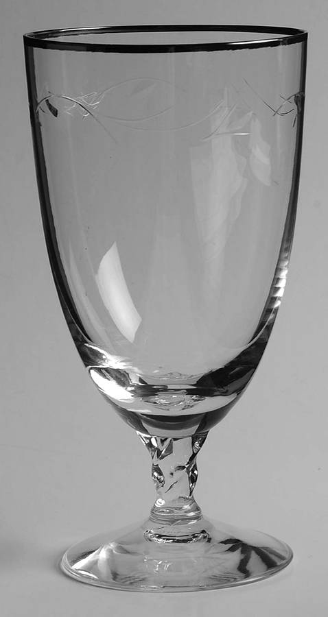 Coronet (Platinum Trim, Stem 6101, Cut 656) Iced Tea by Fostoria-1