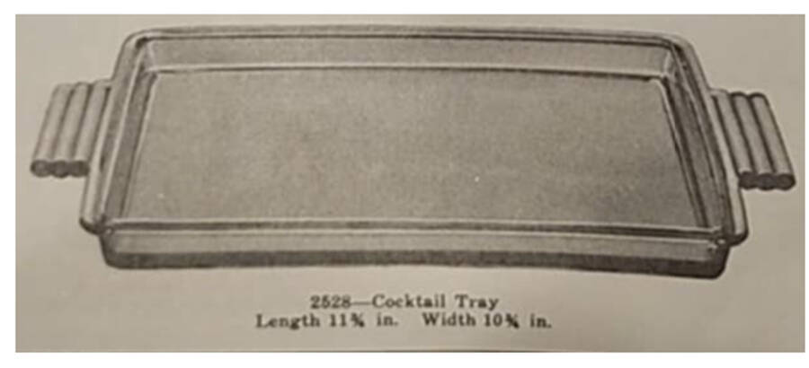 Daisy (Etched) 11" Rectangular Cocktail Tray by Fostoria-1