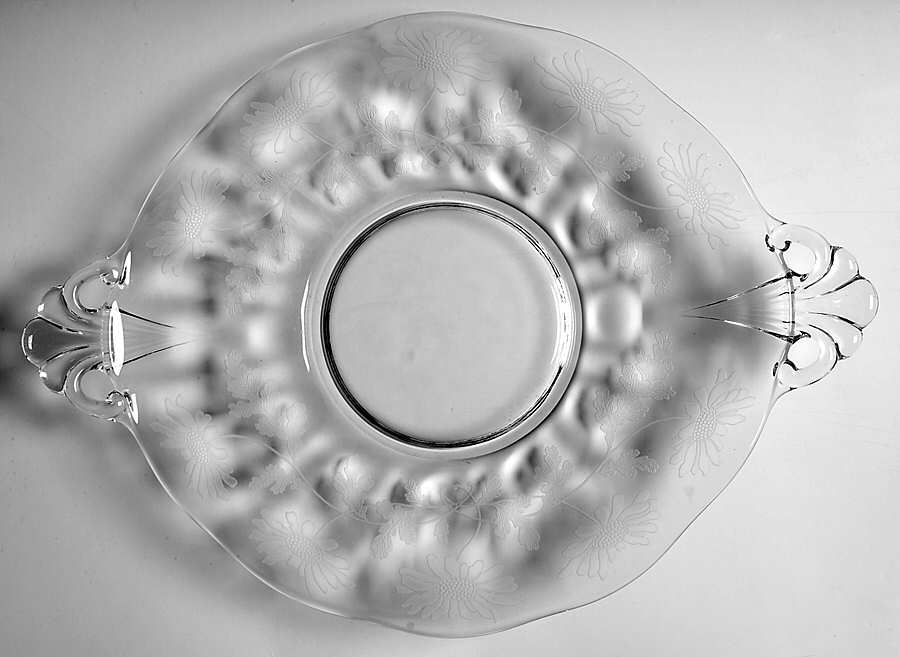 Daisy (Etched) Cake Plate by Fostoria-1