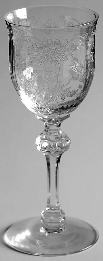 Daisy (Etched) Wine Glass by Fostoria-1