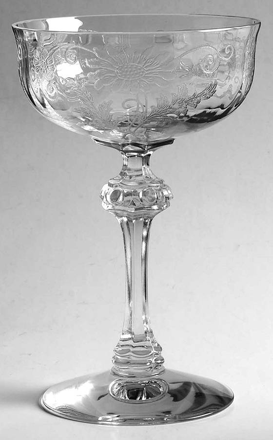 Daisy (Etched) Champagne/Tall Sherbet by Fostoria-1