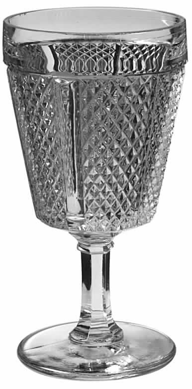 Diamond Point Water Goblet by Fostoria-1