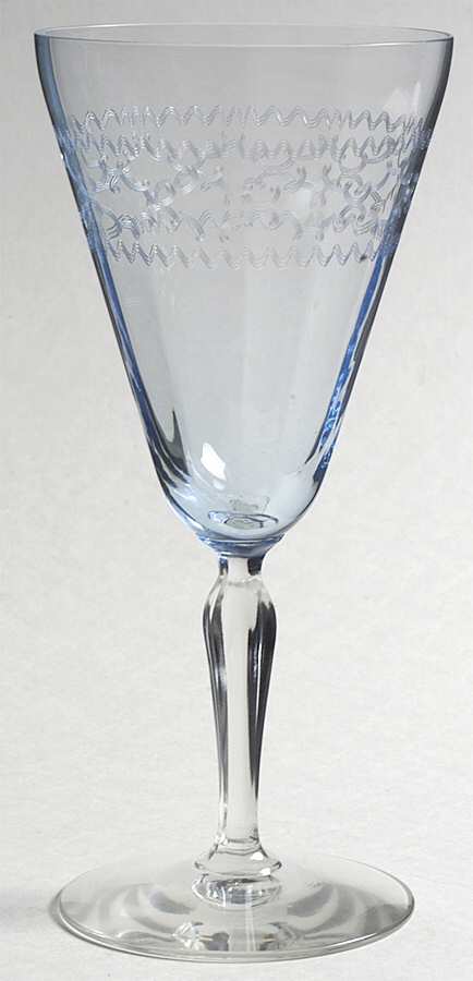 Eilene-Blue (Azure) Water Goblet by Fostoria-1