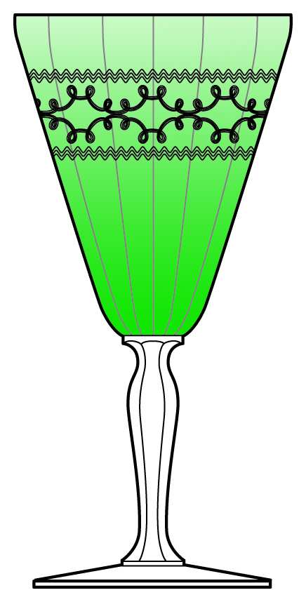 Eilene Green Water Goblet by Fostoria-1