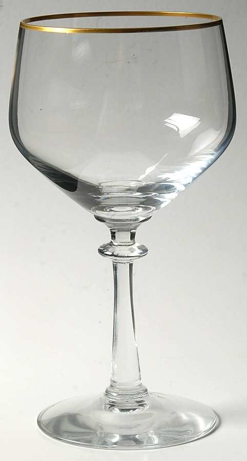 Eloquence Clear (Gold Trim, Stem 6120) Water Goblet by Fostoria-1