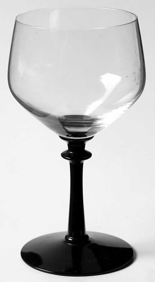 Eloquence Onyx (Black Stem, Stem 6120) Claret Wine by Fostoria-1