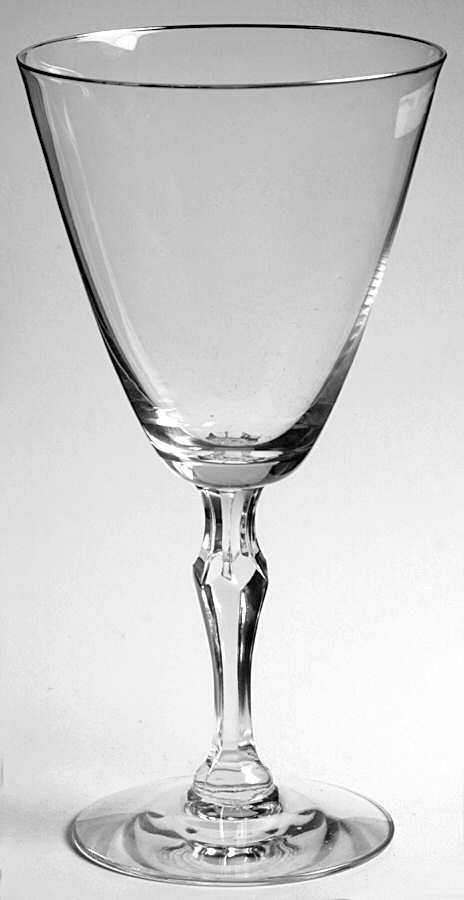 Engagement (Platinum Trim, Stem 6092) Water Goblet by Fostoria-1