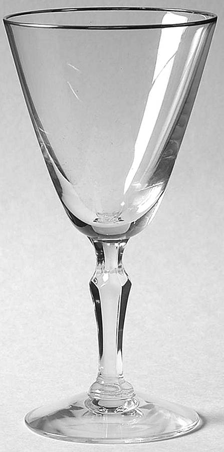 Engagement (Platinum Trim, Stem 6092) Wine Glass by Fostoria-1