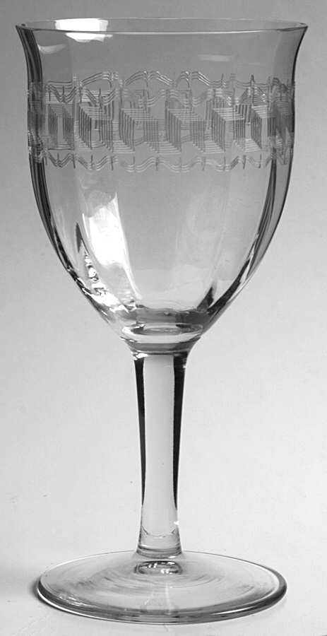 Greek (Stem 858) (Optic) Water Goblet by Fostoria-1