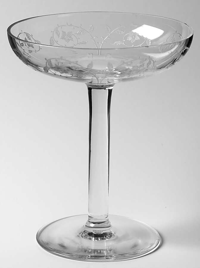 Etch 212 (Stem #863) Round Compote (Height X Width) by Fostoria-1
