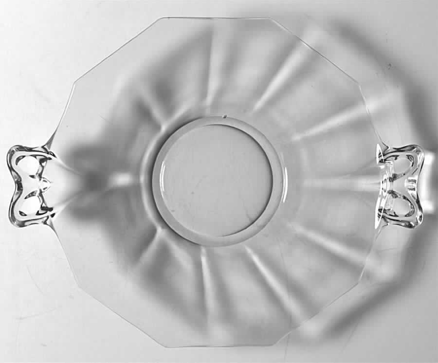 Fairfax Clear (Line 2375) Lemon Plate with Bow Handle by Fostoria-1