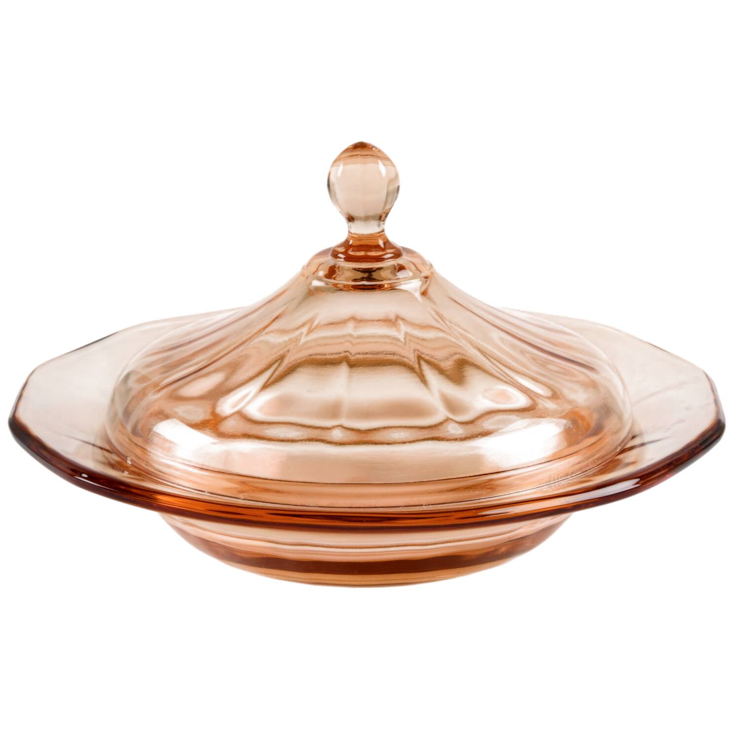 Fairfax Amber (Line 2375) Round Covered Butter by Fostoria-1