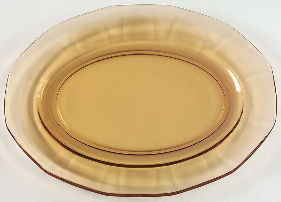 Fairfax Amber (Line 2375) 12" Oval Platter by Fostoria-1