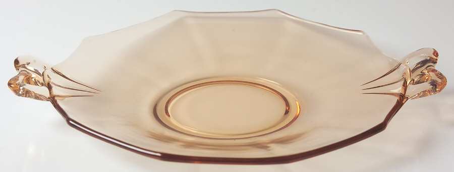 Fairfax Amber (Line 2375) Lemon Plate with Bow Handle by Fostoria-1