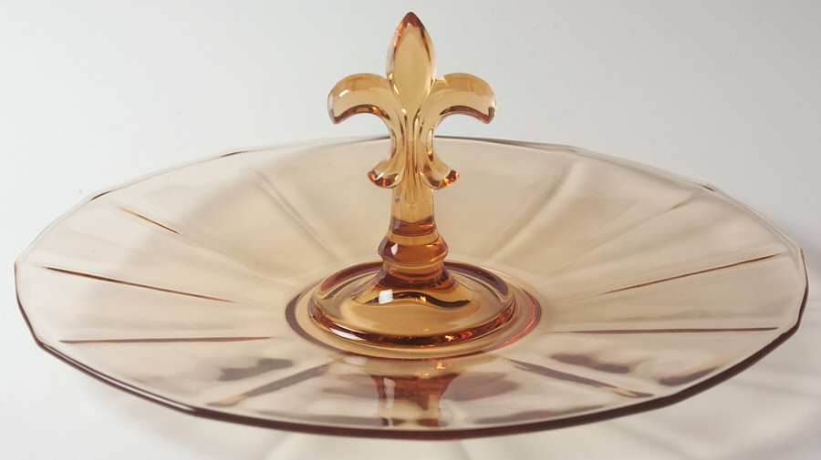Fairfax Amber (Line 2375) Center Handle Tray by Fostoria-1