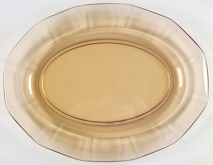Fairfax Amber (Line 2375) 15" Oval Platter by Fostoria-1
