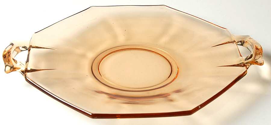 Fairfax Amber (Line 2375) Lemon Plate with Square Handle by Fostoria-1