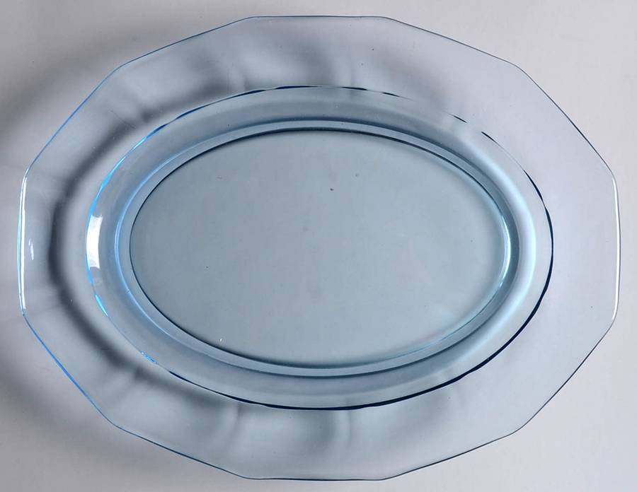 Fairfax Blue (Line 2375) 10" Oval Platter by Fostoria-1