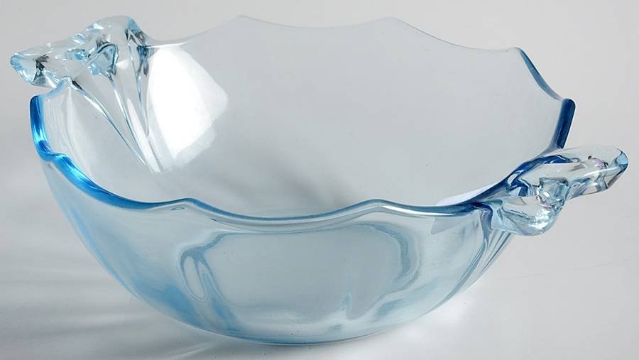 Fairfax Blue (Line 2375) Whipped Cream with Bow Handles by Fostoria-1
