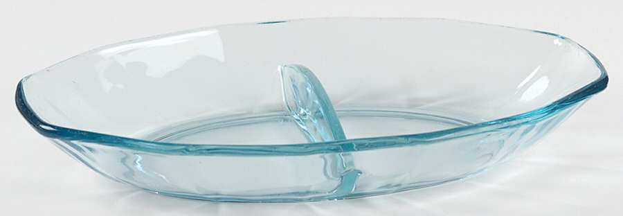 Fairfax Blue (Line 2375) 8" Oval 2 Part Relish by Fostoria-1