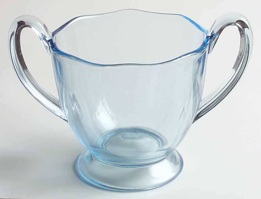 Fairfax Blue (Line 2375) Footed Open Sugar by Fostoria-1