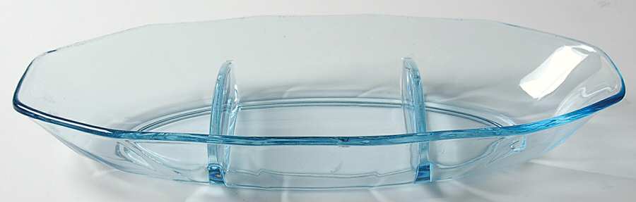 Fairfax Blue (Line 2375) 11" Oval 3 Part Relish by Fostoria-1