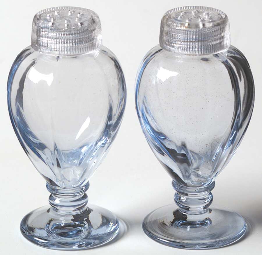 Fairfax Blue (Line 2375) Shaker Set with Glass Lids by Fostoria-1
