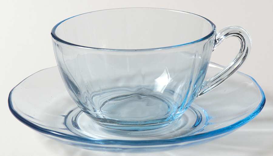 Fairfax Blue (Line 2375) Cup & Saucer Set by Fostoria-1
