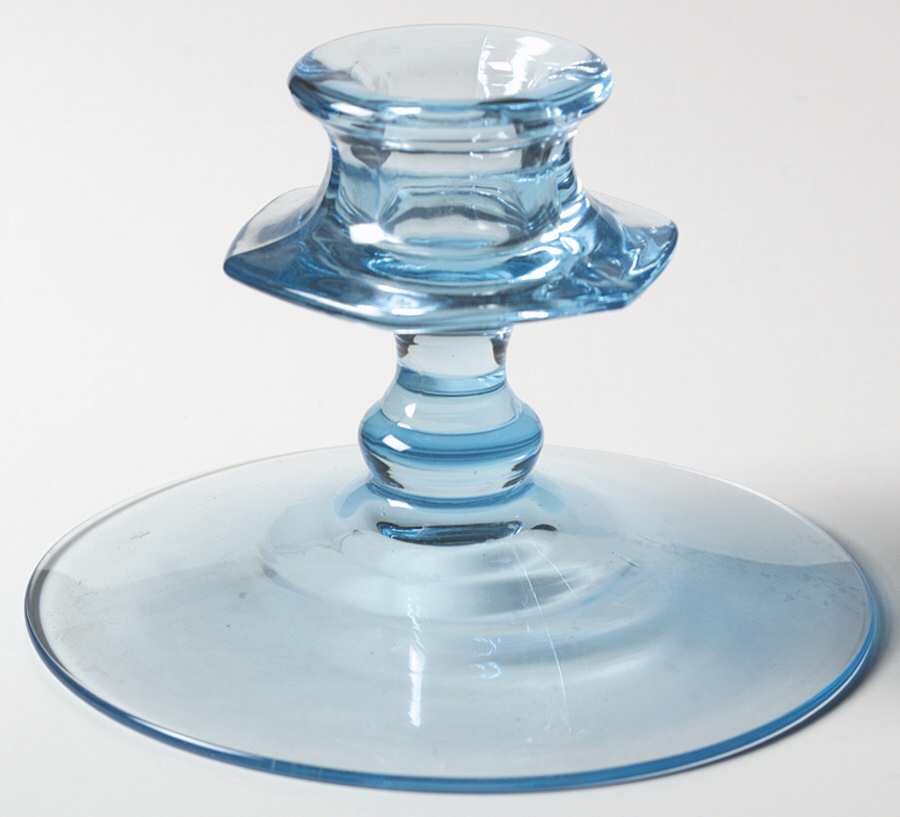 Fairfax Blue (Line 2375) 3" Single Light Candlestick by Fostoria-1