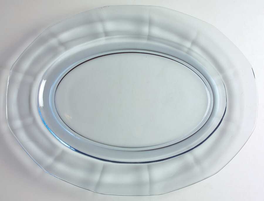 Fairfax Blue (Line 2375) 12" Oval Platter by Fostoria-1