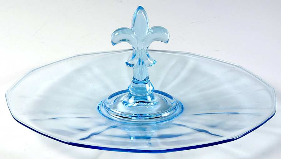 Fairfax Blue (Line 2375) Center Handle Tray by Fostoria-1