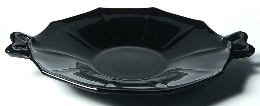 Fairfax Ebony (Line 2375) Lemon Plate with Bow Handle by Fostoria-1