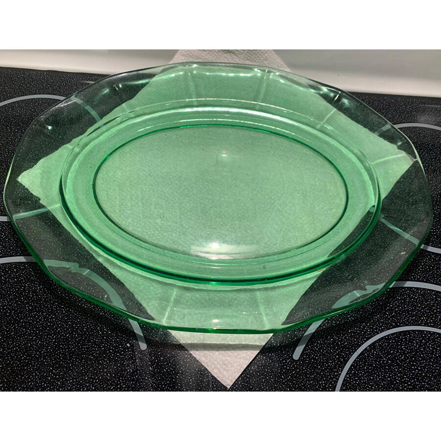 Fairfax Green (line 2375) 15" Oval Platter by Fostoria-1