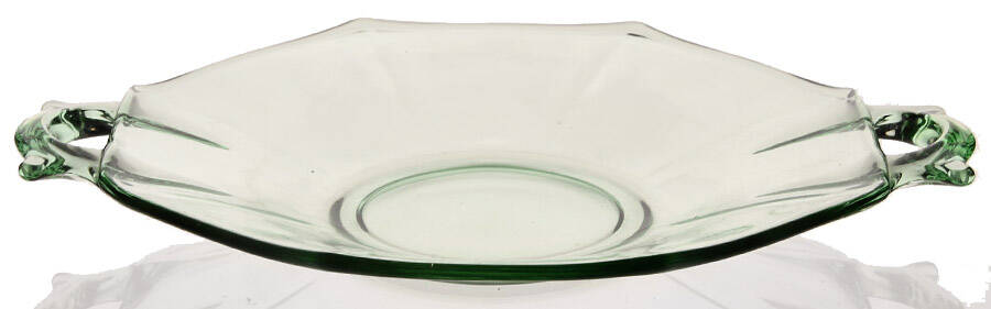 Fairfax Green (line 2375) Lemon Plate with Square Handle by Fostoria-1