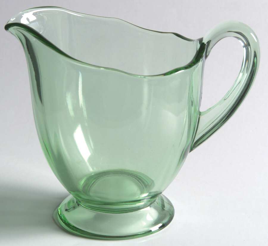 Fairfax Green (line 2375) Footed Creamer by Fostoria-1